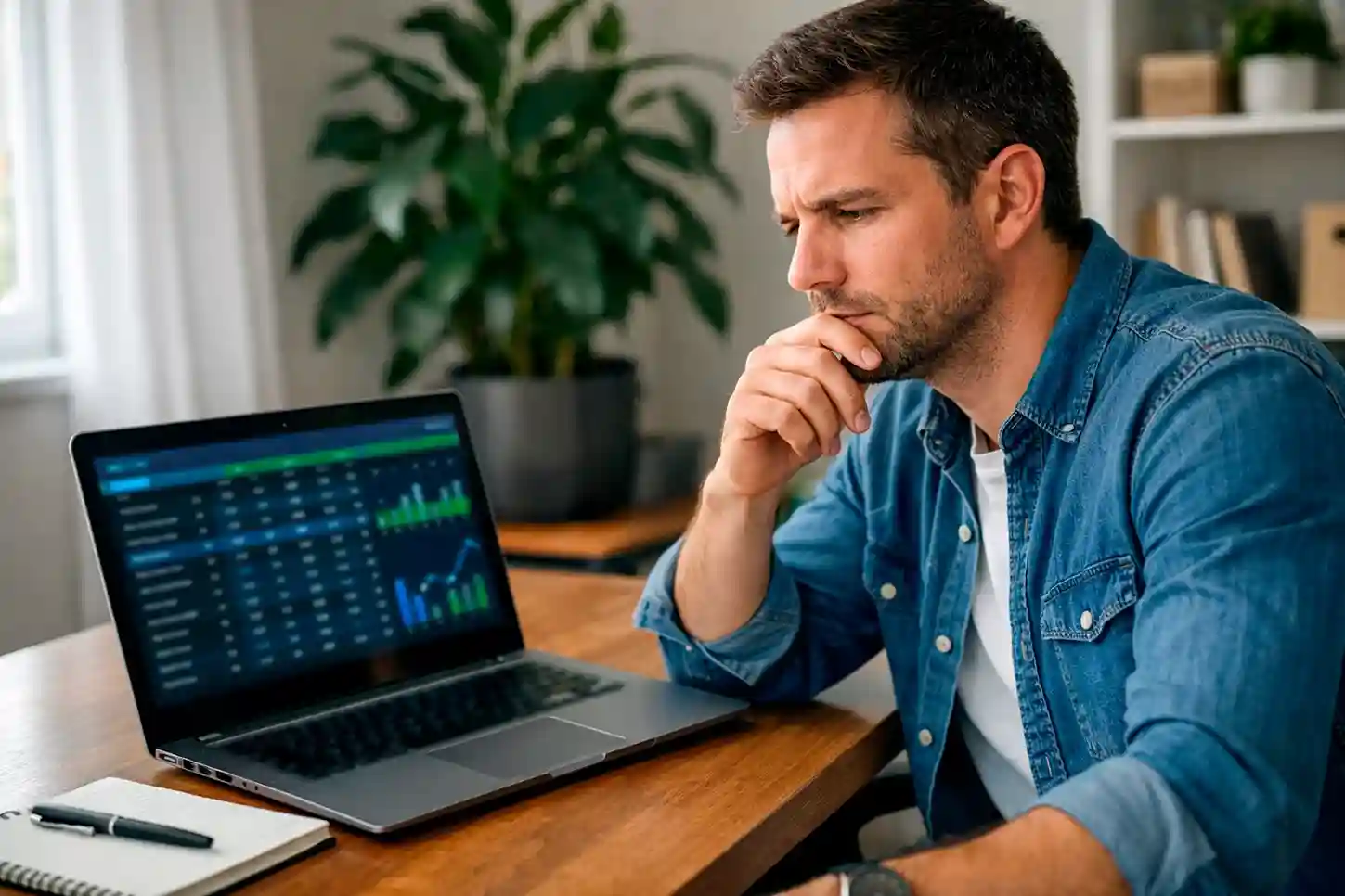 Persona che analizza quote calcio Serie A su computer portatile