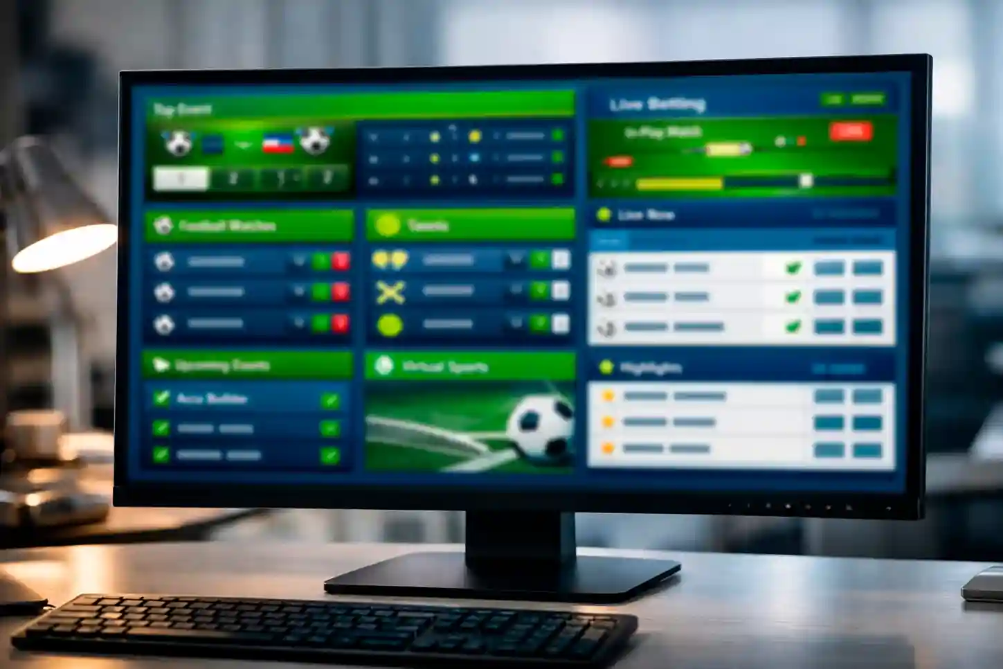 Schermo che mostra diversi mercati di scommesse su partita di calcio